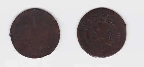 1 Pfennig Kupfer Münze Hessen Darmstadt 1804 (119168)