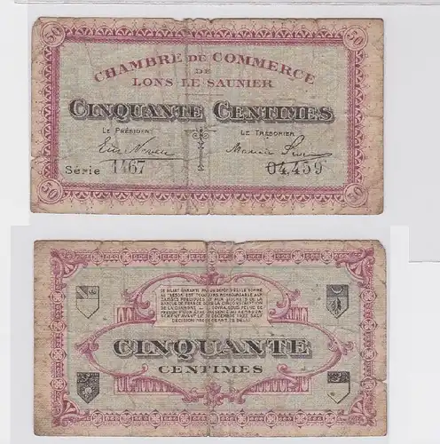 5 Centimes Banknote Frankreich Chambre de Commerce Lons le Saunier (119153)