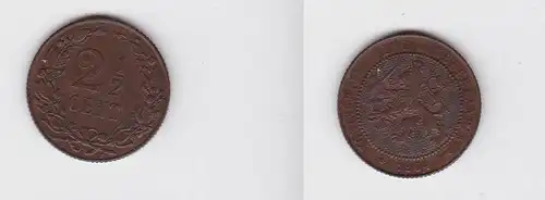 2 1/2 Cent Kupfer Münze Niederlande 1904 vz (117099)