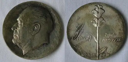 50 Kronen Silber Münze Norwegen 1978 Stgl.(125839)