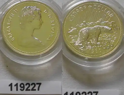 1 Dollar Silbermünze Kanada Eisbär auf einer Eisscholle 1980 (119227)