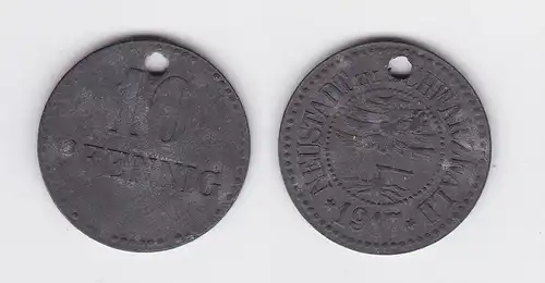 10 Pfennig Zink Notgeld Münze Stadt Neustadt Schwarzwald 1917 (108390)