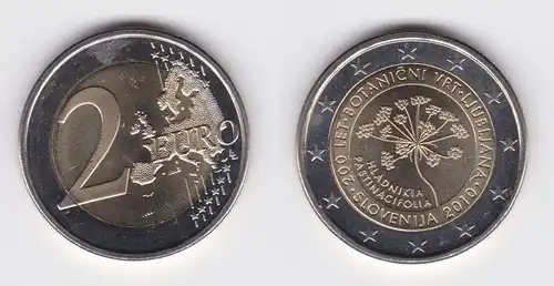 2 Euro Gedenkmünze Slowenien 2010 "Botanischer Garten" Stgl. (142951)