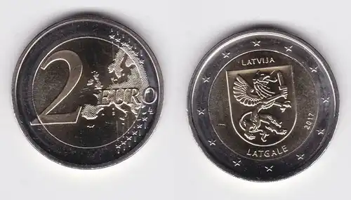 2 Euro Gedenkmünze Lettland 2017 Region  Latgale Stgl. (125160)