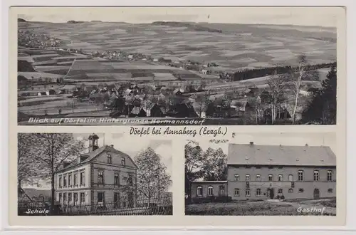 900293 Mehrbild Ak Dörfel bei Annaberg im Erzgebirge Gasthof usw. 1940