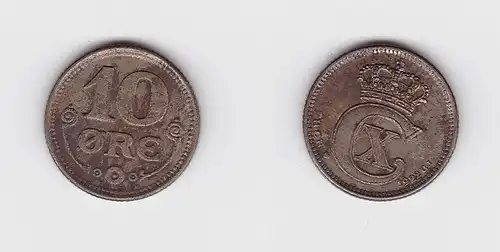 10 Öre Silber Münze Dänemark 1922 (131830)