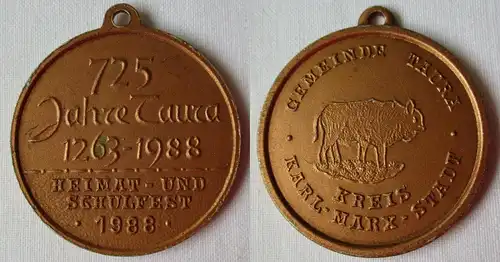 seltene Medaille 725 Jahre Taura 1263-1988 Heimat- & Schulfest 1988 (133766)