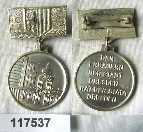 seltene DDR Medaille Dresden "Den Erbauern der Stadt" (117537)