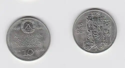 DDR Gedenk Münze 10 Mark 40.Jahrestag der DDR 1989 (133719)