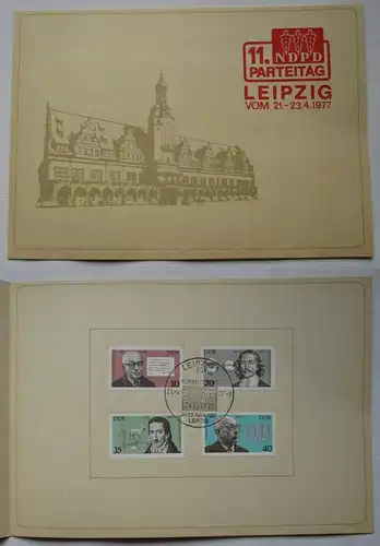 DDR Gedenkblatt 11. NDPD National-Demokr. Partei Parteitag Leipzig 1977 (141542)