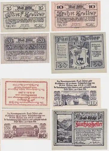 5, 10, 20 und 50 Heller Banknote Bad Ischl (141863)