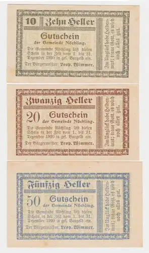 10, 20 und 50 Heller Banknote Nöchling 1920 (146227)