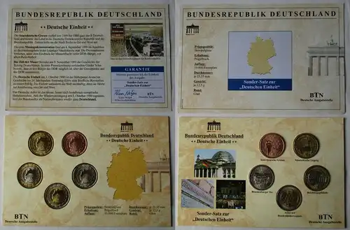 BRD Sonder-Satz zur "Deutschen Einheit" mit 5 Medaillen + Zertifikat (104693)