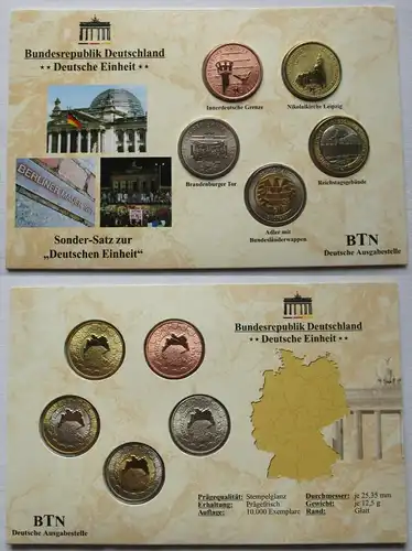 BRD Sonder-Satz zur "Deutschen Einheit" mit 5 Medaillen (114776)