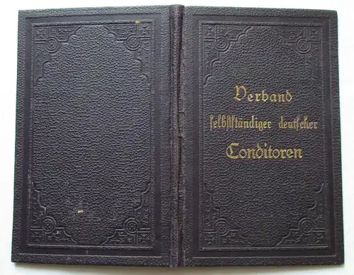 Verbandsbuch Verband selbstständiger deutscher Conditoren 1892 (120481)