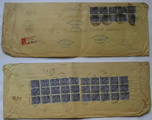 124268 großer Infla R-Brief Versorgungsamt Altenburg nach Dresden 21.8.1922