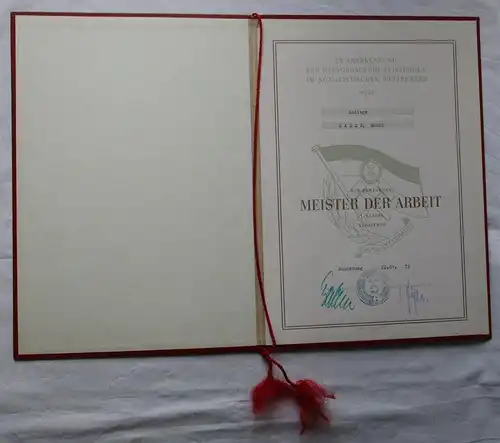 DDR Abzeichen Ehrentitel "Meister der Arbeit" SDAG Wismut 1.Klasse 1973 (127497)