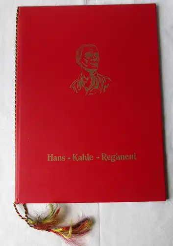 DDR Urkunde Hans-Kahle-Regiment mit Original Urkundenmappe (127703)