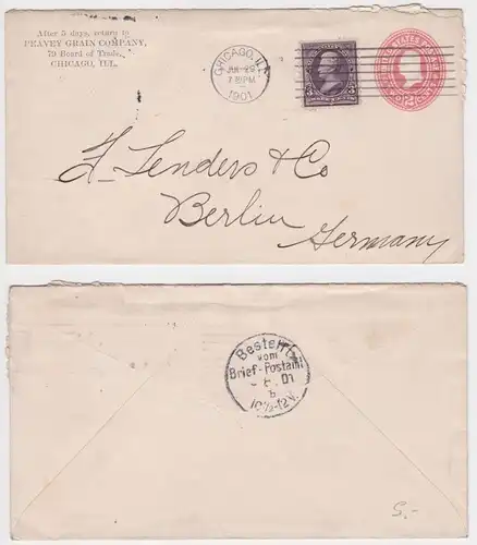 901267 Ganzsachen Brief von Chicago Ill. USA nach Berlin 1901