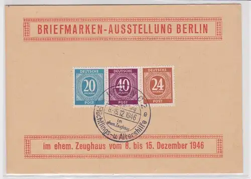 96883 Beleg Briefmarken Ausstellung Berlin im ehemaligen Zeughaus 8.-15.12. 1946