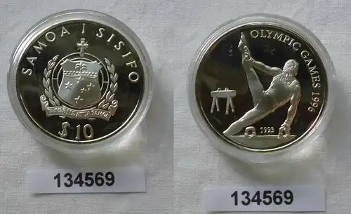 10 Dollar Silber Münze Samoa Olympiade 1996 Atlanta Turner 1993 (134569)