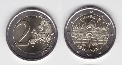 2 Euro Bi-Metall Münze Italien 2017 Basilika San Marco in Venedig (143330)