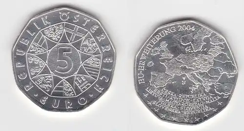 5 Euro Silber Münze Österreich 2004 EU Erweiterung (142986)