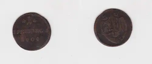1 Pfennig Kupfer Münze Löwenstein-Wertheim 1804 (132890)