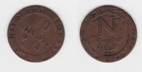 10 Centimes Münze Frankreich 1808 A ss (142961)