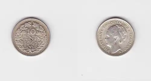 10 Cent Silber Münze Niederlande 1941 (133739)