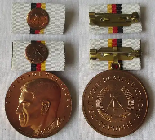 DDR Orden Dr. Theodor Neubauer Medaille in Bronze im Etui Bartel 178g (118563)