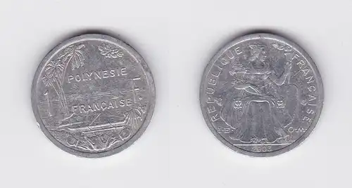 1 Franc Aluminium Münze Französisch Polynesien 2003 (119941)