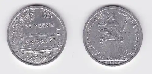2 Franc Aluminium Münze Französisch Polynesien 1999 (119800)