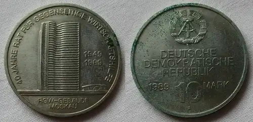 DDR Gedenkmünze 10 Mark 40 Jahre RGW gegenseitige Wirtschaftshilfe 1989 (122708)