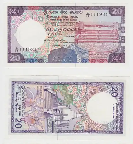 20 Rupien Banknote Sri Lanka 21.02.1989 bankfrisch UNC (153604)