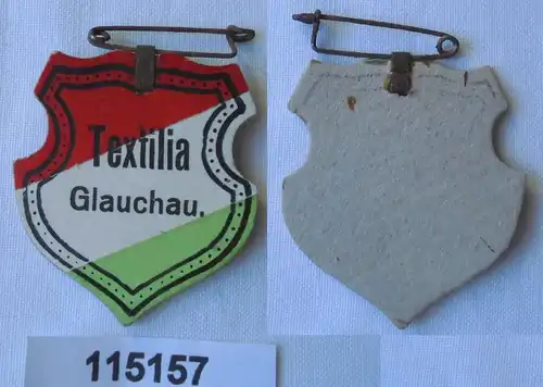 altes Papp Abzeichen Studentika Verbindung Textilia Glauchau um 1930 (115157)