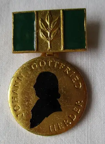 DDR Orden Johann Gottfried Herder Medaille 1957 Gold GDSF Freundschaft (131651)