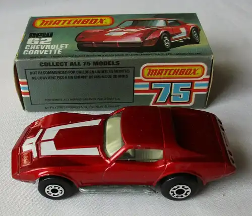 Matchbox Superfast Chevrolet Corvette Nr. 62 Lesney Products 1979 OVP (116818)