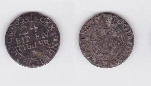 1/24 Taler Silber Münze Sachsen 1763 FWoF (123270)