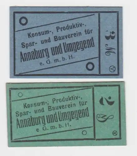 2 x Annaburg und Umgebung, Konsum-, Produktiv-, Spar- und Bauverein (134229)