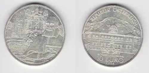 10 Euro Silbermünze Österreich 2004 Schloss Artstetten (155395)