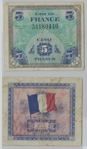5 Franc Banknoten Frankreich 1944 alliierte Besatzung P115 (150135)