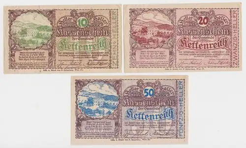 10, 20 und 50 Heller Banknote Kettenreith (133563)