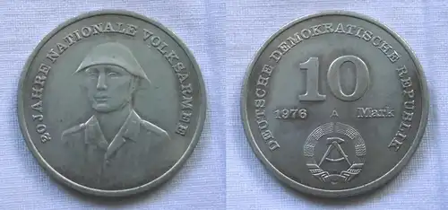 DDR Gedenk Münze 10 Mark 20 Jahre Nationale Volksarmee NVA 1976 (119893)