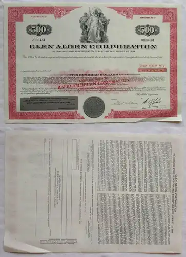 500 Dollar Aktie Glen Alden Corpotation New York 1988 (125196)