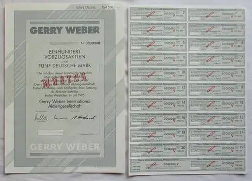 500 DM Aktie Gerry Weber International AG Halle Juli 1995 (137713)