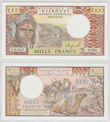 1000 Francs Banknote Dschibuti Djibouti 1988 Pick 37 (154274)