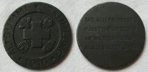 Deutsches Rotes Kreuz DRK Spenden Medaille Altgummi Sammlung 1916 (131389)