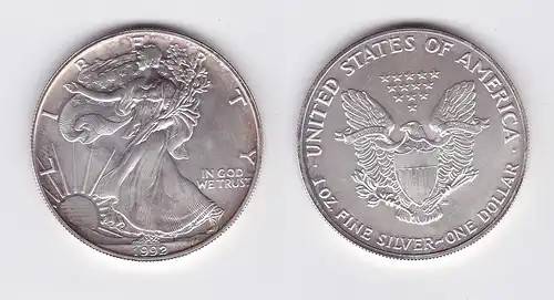 1 Dollar Silber Münze Silver Eagle USA 1992 1 Unze Feinsilber  (119722)