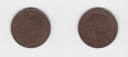 2 Centesimi Kupfer Münze Italien 1909 Gondel (129979)